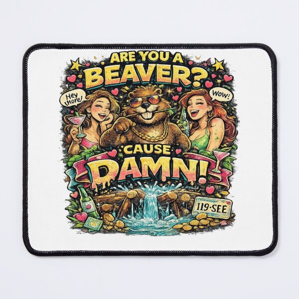 Item preview, Funny Beaver Pickup Line T-Shirt – “Are You a Beaver? Cause Damn!” Humor Graphic Tee | Party Joke Shirt designed and sold by Sushikidsntoddlers.