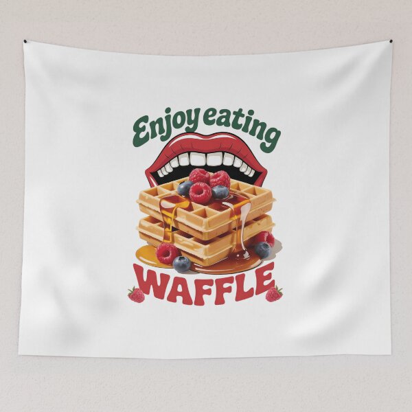 Item preview, Eating Waffle Breakfast Food designed and sold by IdunayaStore.