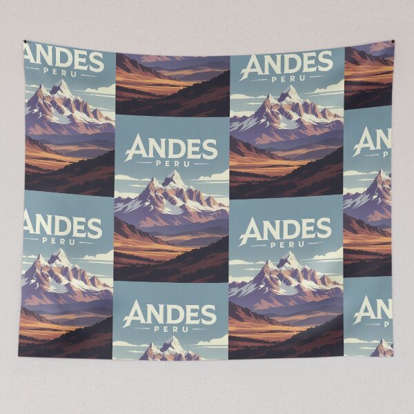Item preview, Andes Peru Mountain Peaks Travel Art designed and sold by Atlas Poster Co..