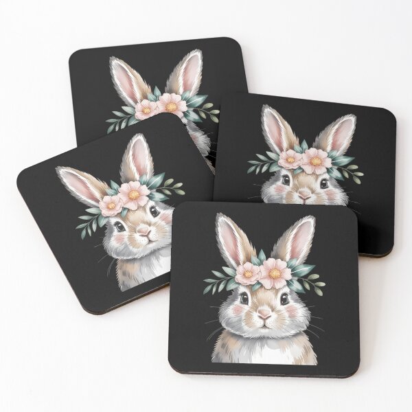 Item preview, Easter Rabbit with Flowers designed and sold by IdunayaStore.