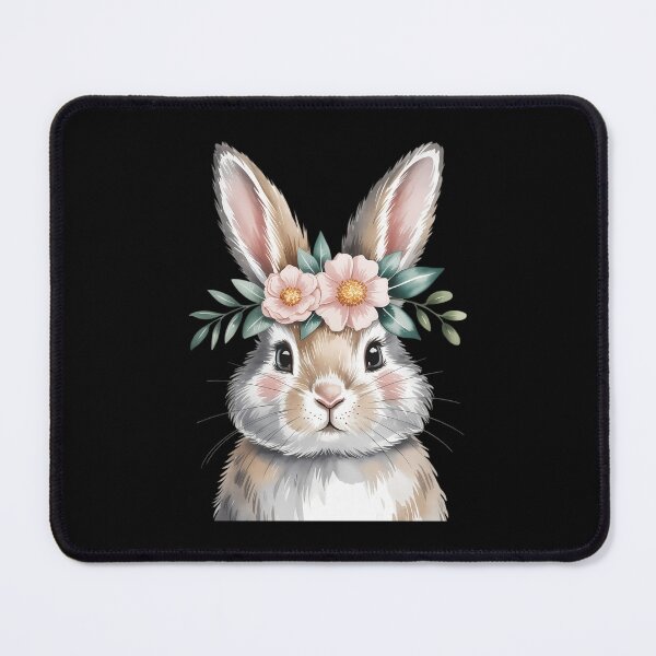 Item preview, Easter Rabbit with Flowers designed and sold by IdunayaStore.