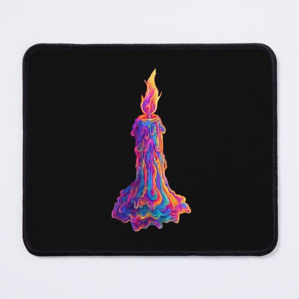 Item preview, Psychedelic Melting Candle – Neon Drip Flame designed and sold by BigBobInk.