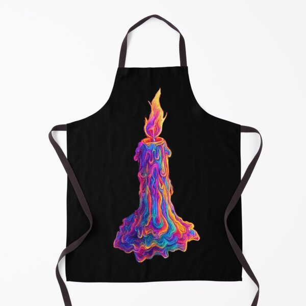 Item preview, Psychedelic Melting Candle – Neon Drip Flame designed and sold by BigBobInk.