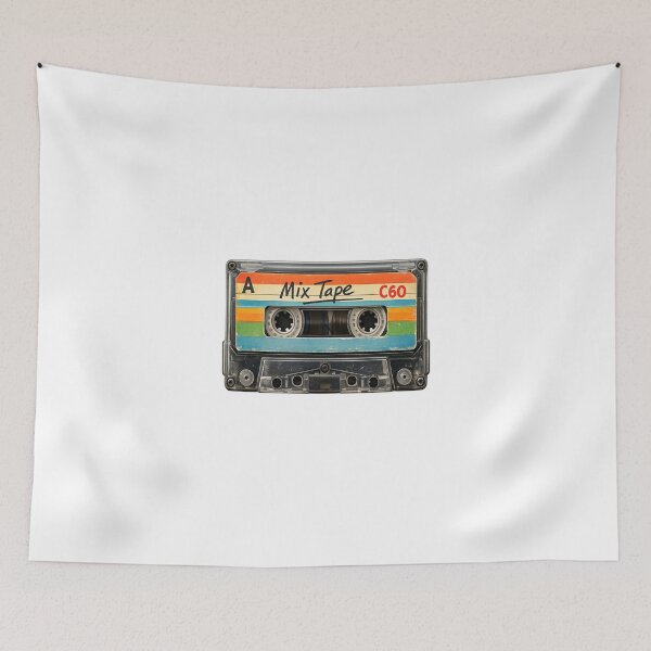 Item preview, Retro Cassette Tape Vintage 80s Aesthetic | Nostalgic Mix Tape Music Lover Design designed and sold by ArtWaveStudio8.