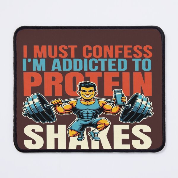Item preview, Funny Gym T-Shirt – I Must Confess I’m Addicted to Protein Shakes | Bodybuilding Workout Humor Graphic Tee designed and sold by Sushikidsntod.