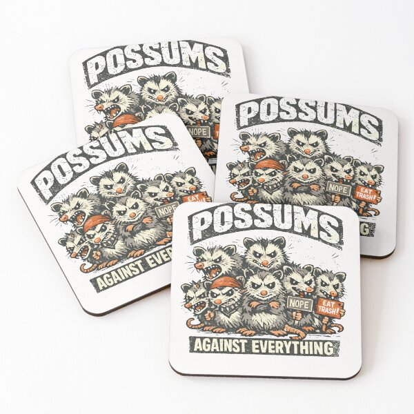 Item preview, Possums Against Mondays No Work Only Trash Funny Opossum Coffee Anti Work designed and sold by Pawsome Quotes.
