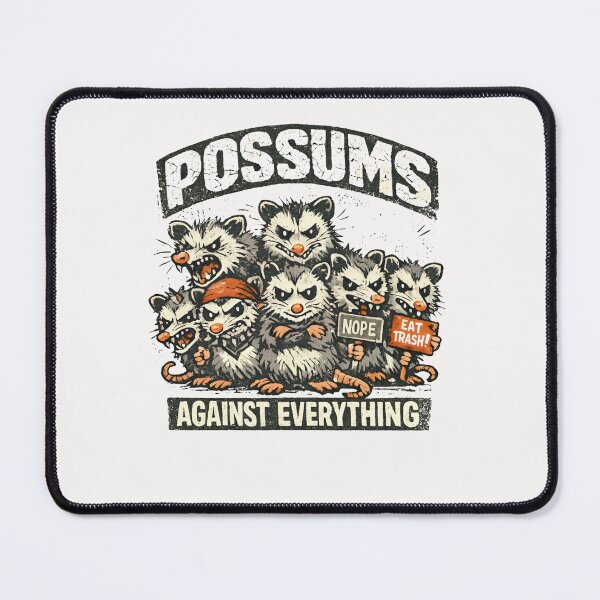 Item preview, Possums Against Mondays No Work Only Trash Funny Opossum Coffee Anti Work designed and sold by Pawsome Quotes.