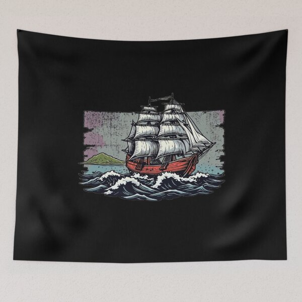 Item preview, Vintage Sailing Ship Illustration – Nautical Adventure Artwork for Posters, Decor & Creative Branding designed and sold by Bright Nest Studio.