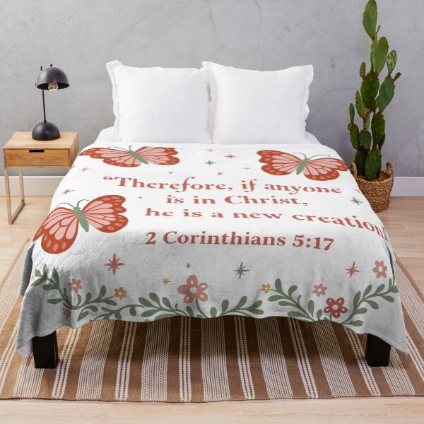 Item preview, New Creation In Christ 2 Corinthians 5:17 Christian Butterfly Design designed and sold by HahaHandlesHub.