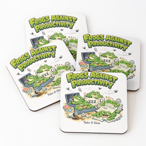 Item preview, Frogs Against Productivity Funny Humor designed and sold by Pawsome Quotes.