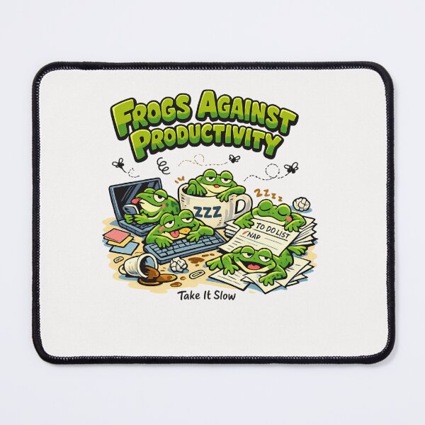 Item preview, Frogs Against Productivity Funny Humor designed and sold by Pawsome Quotes.