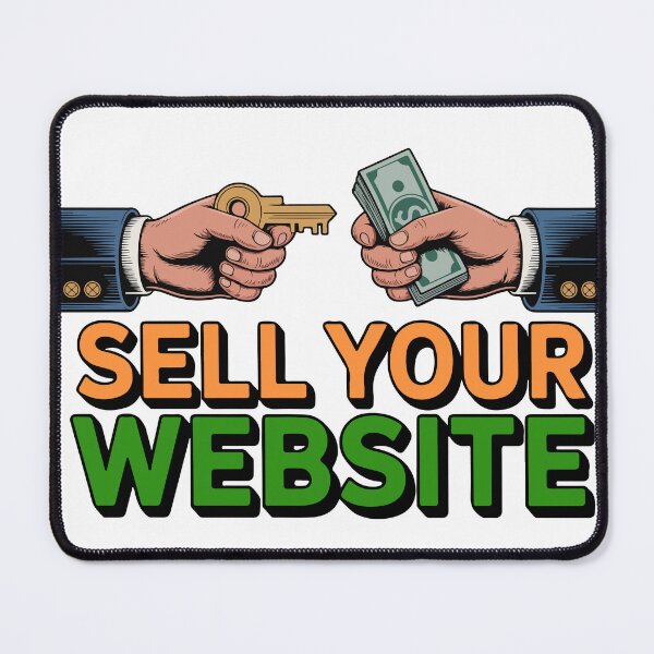 Item preview, Sell Your Website Business Deal Key and Cash Tech Sticker designed and sold by PixelWaveBD.