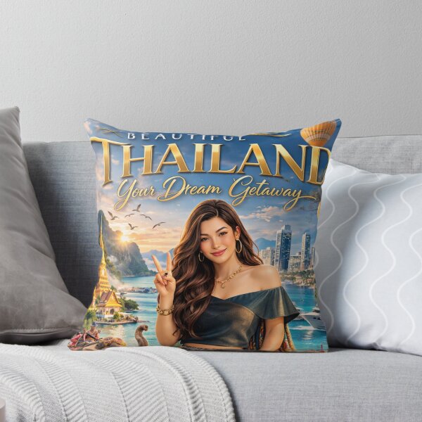 Item preview, Discover Beautiful Thailand – Your Dream Getaway | Tropical Travel Poster | Land of Smiles Vacation Illustration designed and sold by Inkora-Art.