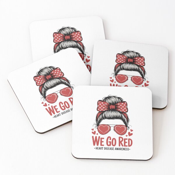 Item preview, Go Red Messy Bun Women In February - Heart Disease Awareness designed and sold by IdunayaStore.