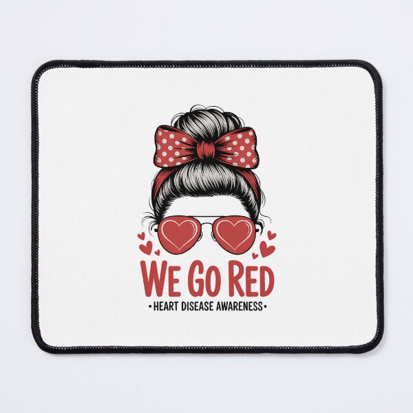 Item preview, Go Red Messy Bun Women In February - Heart Disease Awareness designed and sold by IdunayaStore.