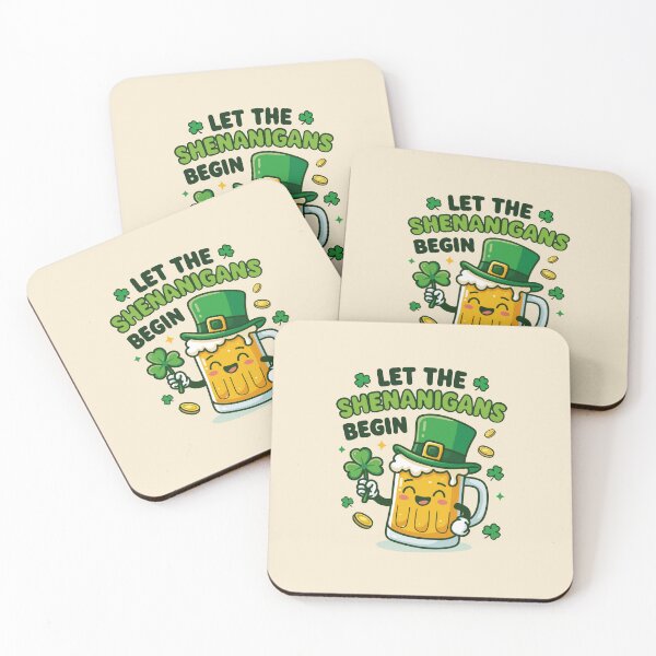 Item preview, Let the Shenanigans Begin – Funny St Patrick’s Beer Mug designed and sold by Xatutik.art.
