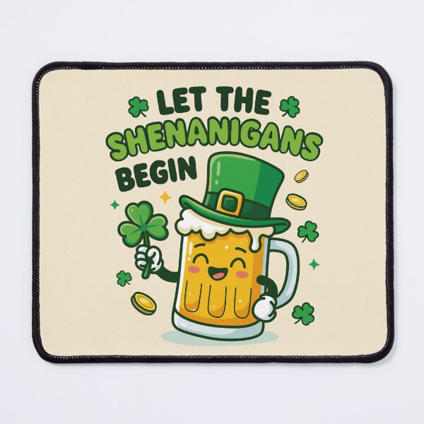 Item preview, Let the Shenanigans Begin – Funny St Patrick’s Beer Mug designed and sold by Xatutik.art.