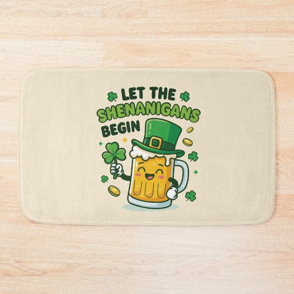 Item preview, Let the Shenanigans Begin – Funny St Patrick’s Beer Mug designed and sold by Xatutik.art.