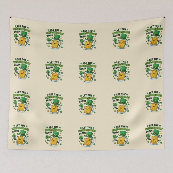 Item preview, Let the Shenanigans Begin – Funny St Patrick’s Beer Mug designed and sold by Xatutik.art.