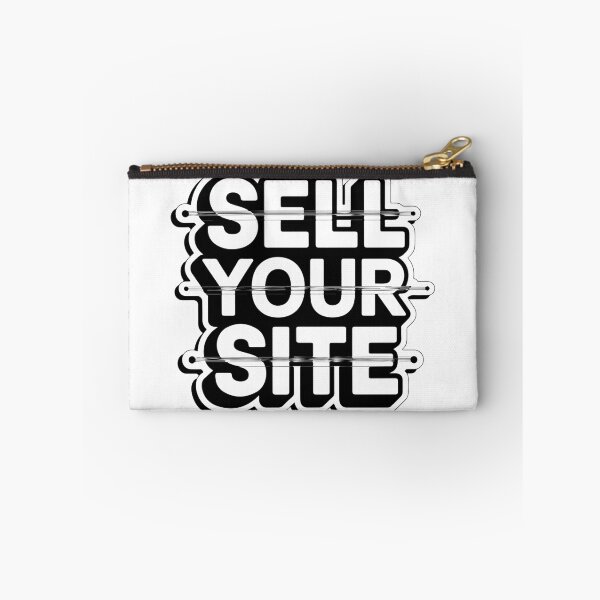 Aperçu de l'œuvre Autocollant typographique technique audacieux et professionnel « Vendez votre site » créée et vendue par PixelWaveBD.