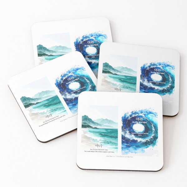 Item preview, Korean Word "Ara" (Sea) – Hangul Typography Art Set designed and sold by ZenHangulArt.