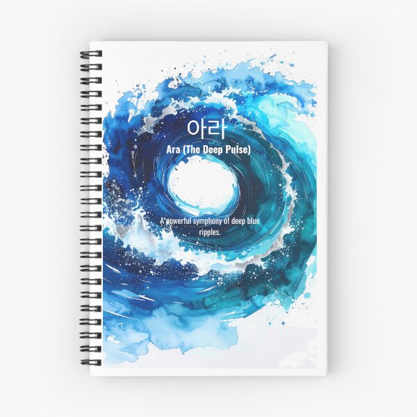 Item preview, Korean Word "Ara" (Sea) – Dynamic Hangul Typography Art designed and sold by ZenHangulArt.
