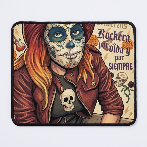 Item preview, Rockera por Vida Day of the Dead Rocker Girl Art designed and sold by KabronX.