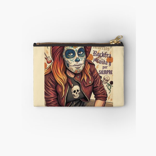 Item preview, Rockera por Vida Day of the Dead Rocker Girl Art designed and sold by KabronX.