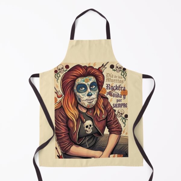 Item preview, Rockera por Vida Day of the Dead Rocker Girl Art designed and sold by KabronX.