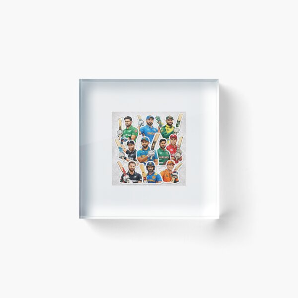 Item preview, World Cricket Captains Mega Sticker Frame designed and sold by waghrahul9975.