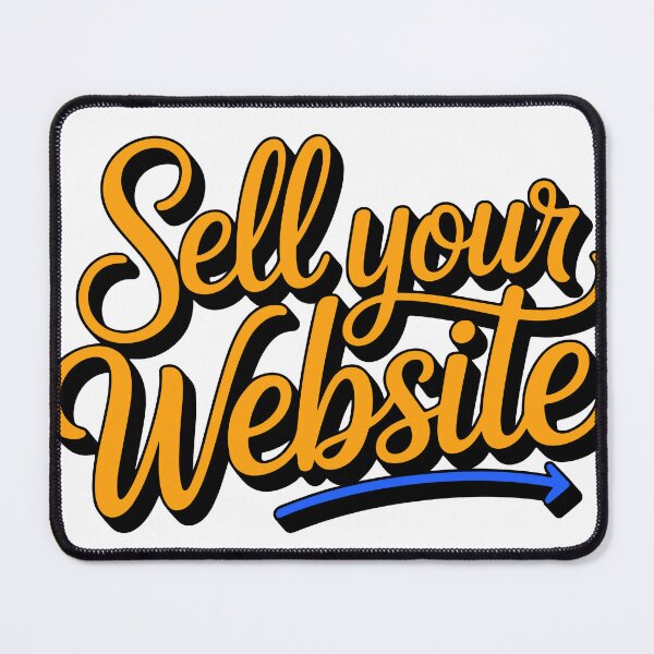 Item preview, Sell Your Website Orange Script Typography Tech Sticker designed and sold by PixelWaveBD.