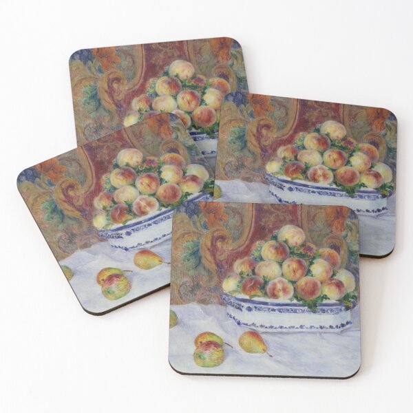 Item preview, Still Life With Peaches by Pierre-Auguste Renoir: Impressionist Kitchen Art designed and sold by artofuniverse.