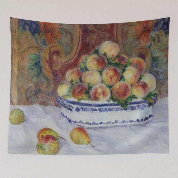 Item preview, Still Life With Peaches by Pierre-Auguste Renoir: Impressionist Kitchen Art designed and sold by artofuniverse.