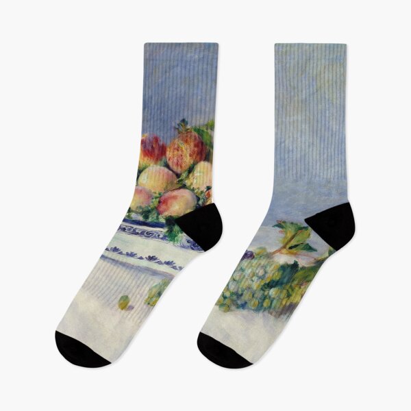 Item preview, Still Life With Peaches and Grapes by Pierre-Auguste Renoir: Impressionist Poster designed and sold by artofuniverse.