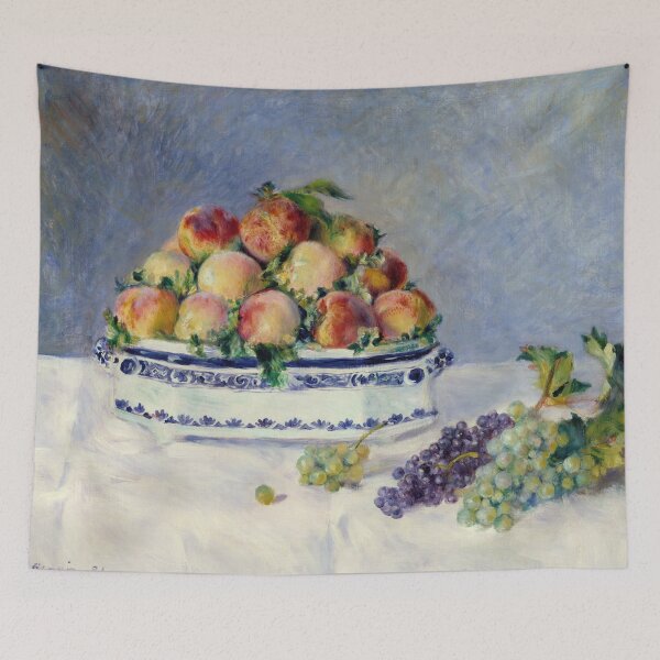 Item preview, Still Life With Peaches and Grapes by Pierre-Auguste Renoir: Impressionist Poster designed and sold by artofuniverse.