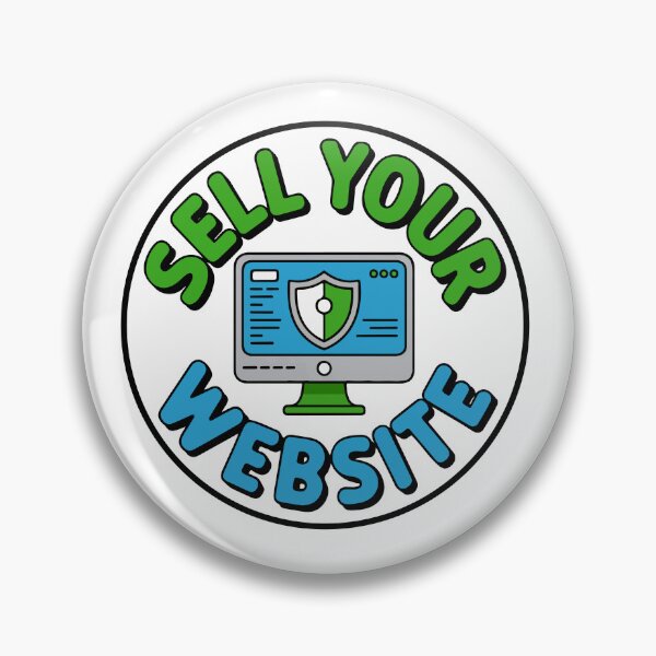 Item preview, Sell Your Website Secure Shield Tech Entrepreneur Sticker designed and sold by PixelWaveBD.