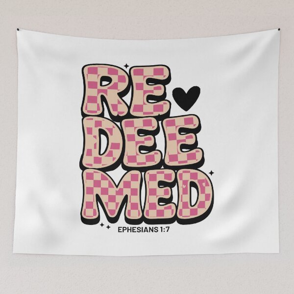 Item preview, Redeemed In Christ Christian Faith Bible Verse Design designed and sold by HahaHandlesHub.