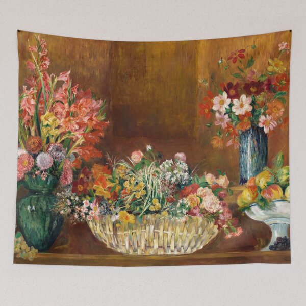 Item preview, Still Life With Flowers and Fruit by Pierre-Auguste Renoir: Impressionist Floral Poster designed and sold by artofuniverse.