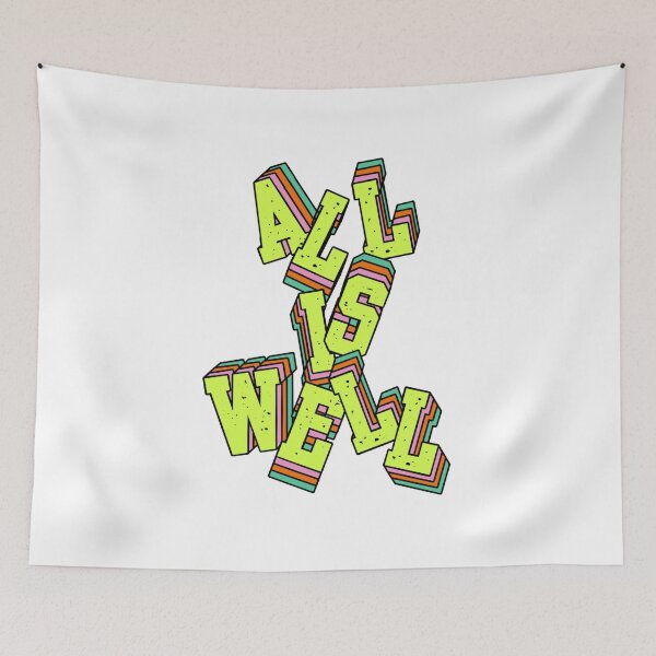 Item preview, All Is Well – Chaotic Vintage Typography designed and sold by UUniqueIImprint.
