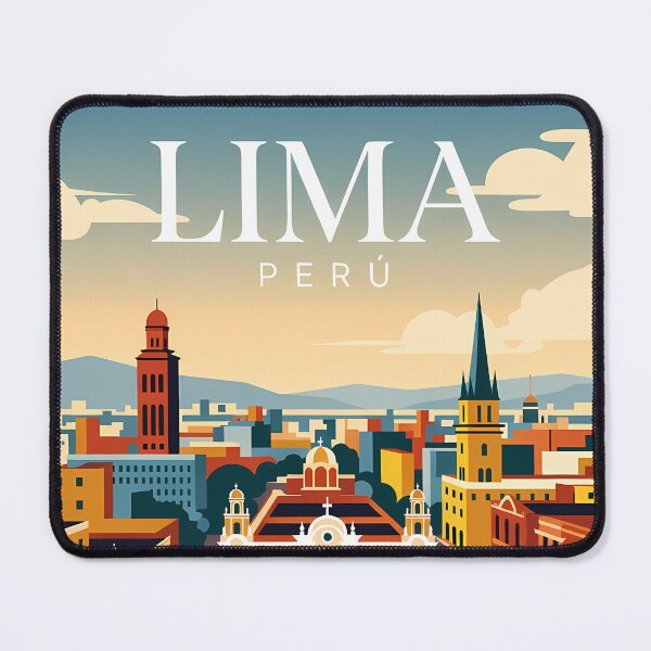 Item preview, Lima Peru Colonial Plaza Skyline Travel Art designed and sold by Atlas Poster Co..