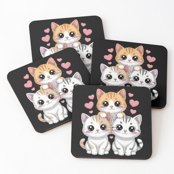 Item preview, Cute Kawaii Cats Neko Kitten Cat Lover designed and sold by FaithAbbott.