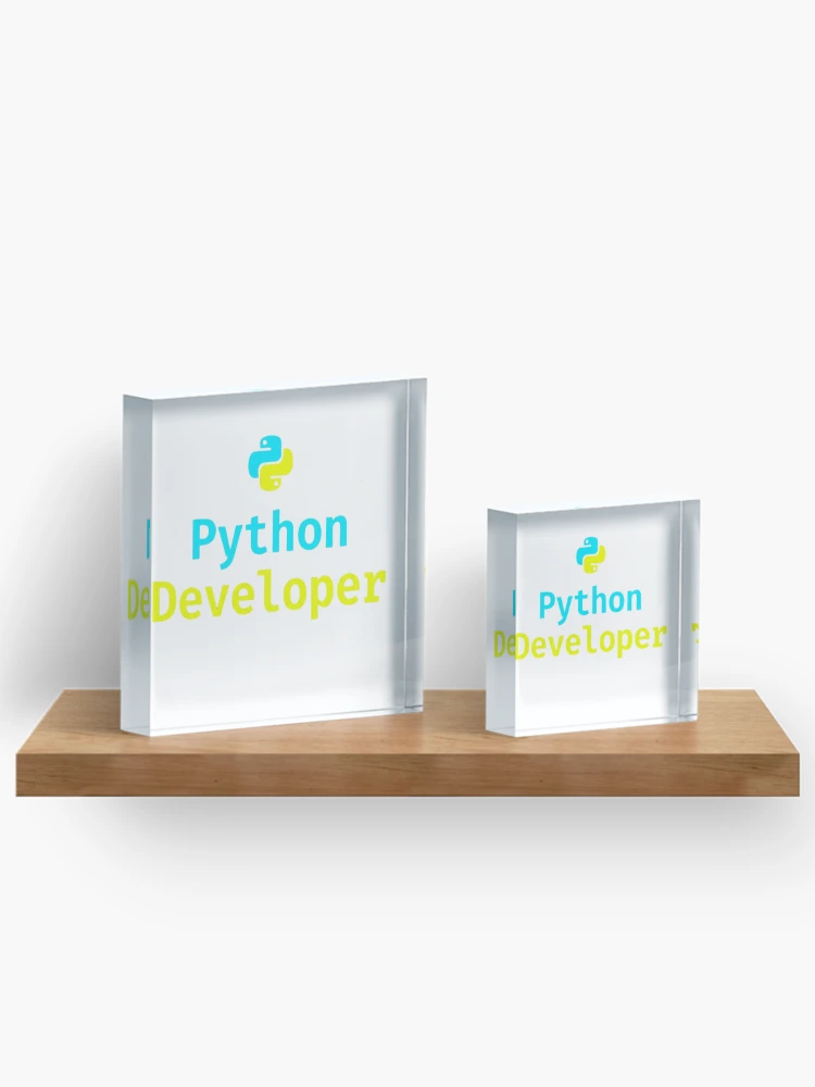 Thumbnail 3 of 5, Acrylic Block, Python Developer | Programmer Shirt designed and sold by KurtByteStudio.