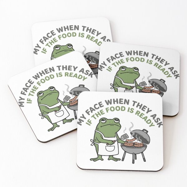 Item preview, Grumpy Grilling Frog BBQ Meme designed and sold by Floomart.