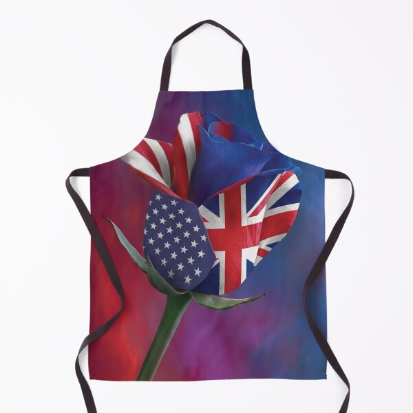 Item preview, Vibrant USA and UK Flag Rose Hybrid Art designed and sold by DGtaLrtcom.