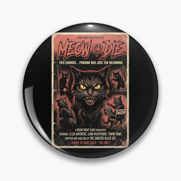 Artikelvorschau, Horror-Katzen-Filmplakat - 80er-Jahre-VHS-Gruselkatze entworfen und verkauft von FunPrint.