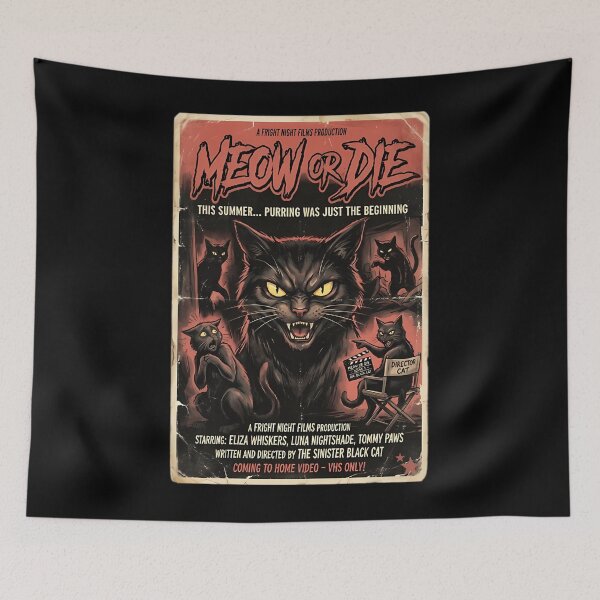 Item preview,  Horror Cat Movie Poster - 80S Vhs Scary Cat designed and sold by FunPrint.