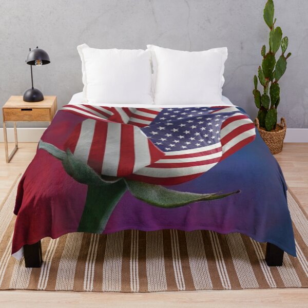 Item preview, Vibrant American Flag Rose National Pride Art designed and sold by DGtaLrtcom.