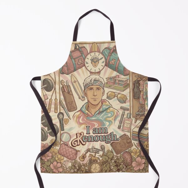 Item preview, I Am Kenough Retro Aesthetic Vintagekenough - 80s Style Ken Ryan Gosling Illustration designed and sold by ern vintage store.
