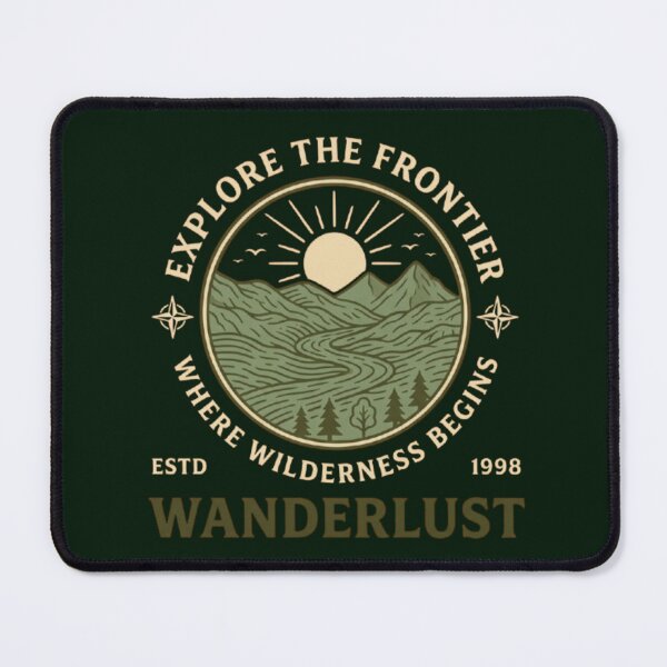 Item preview, Wanderlust – Explore the Frontier Emblem Design designed and sold by Dogandesighn.