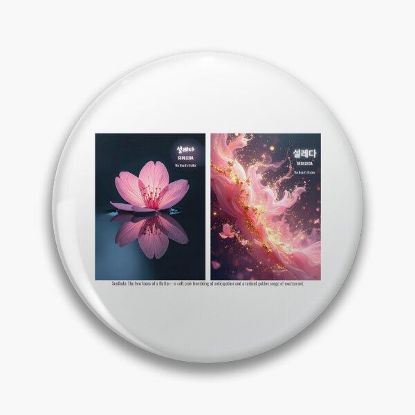 Item preview, Korean Word "Seolleda" (Heart Flutter) – Hangul Typography Art Set designed and sold by ZenHangulArt.